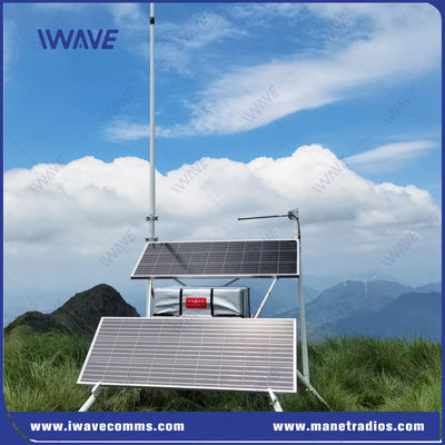 Nombre maximal de sauts : 6 sauts, 200 km, station de base radio MESH VHF UHF à énergie solaire avec 24 heures d'autonomie